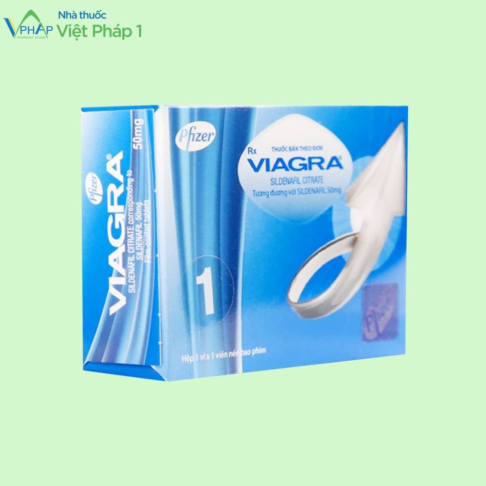 Hình ảnh hộp 4 viên thuốc Viagra 50mg