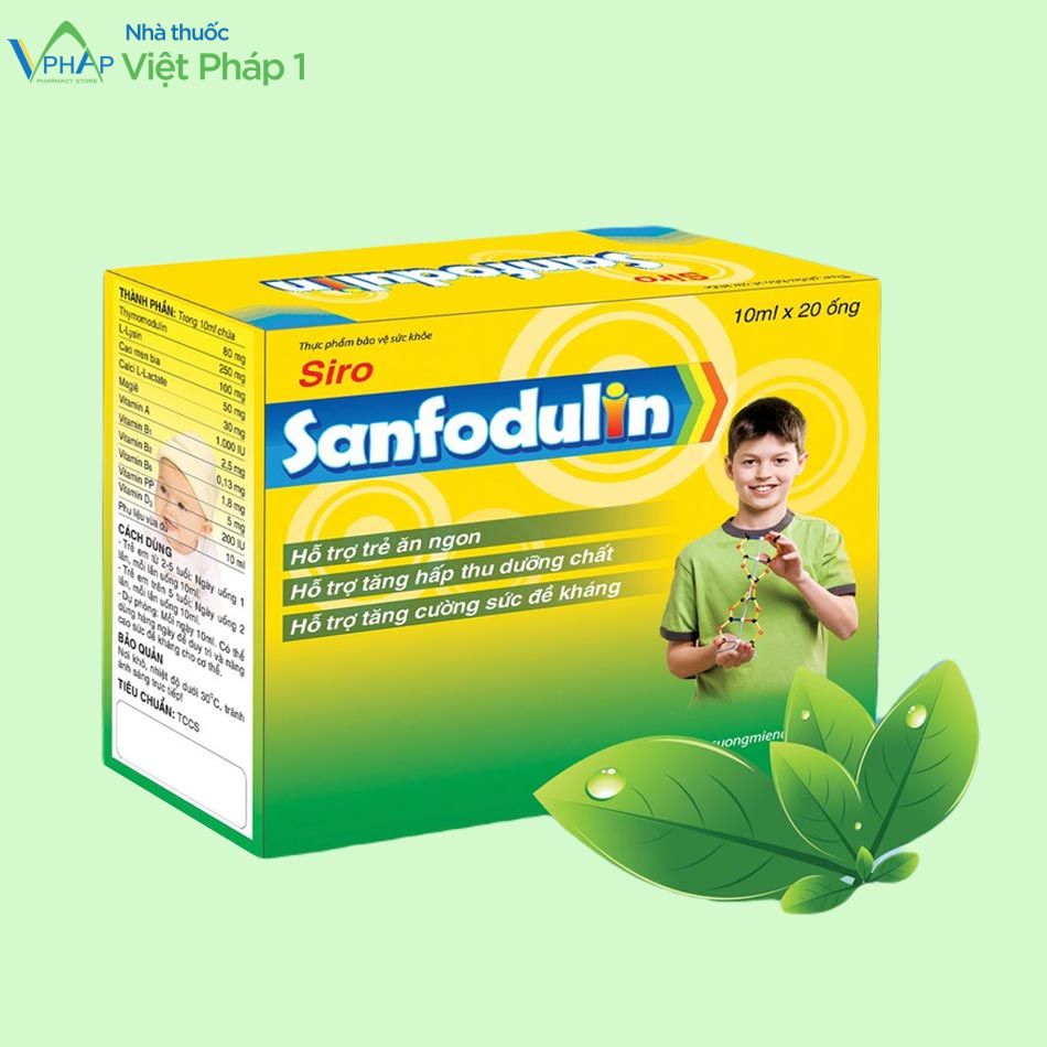 Siro uống Sanfodulin chứa Thymomodulin giúp nâng cao sức đề kháng