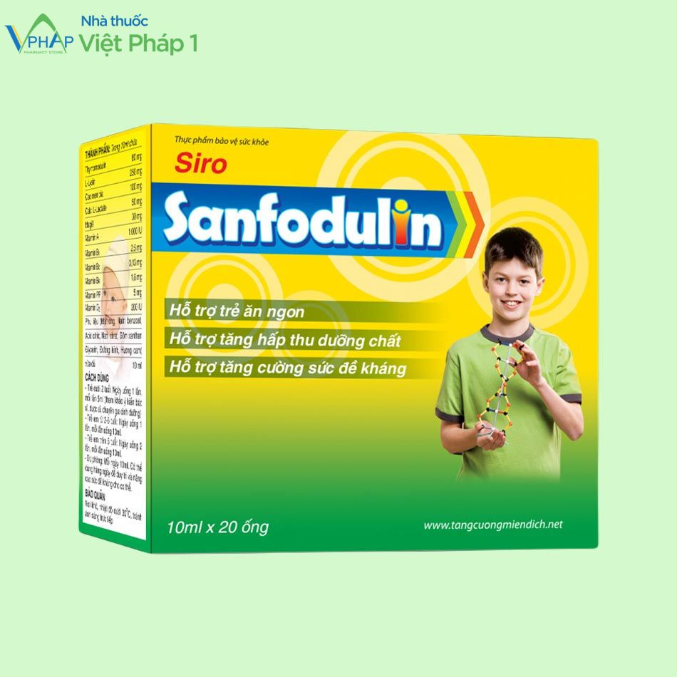 Hình ảnh: Hộp sản phẩm 20 ống uống Sanfodulin 