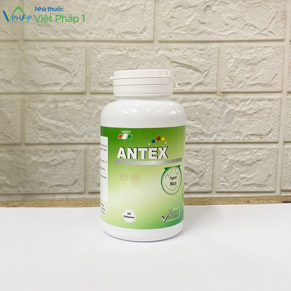 Lọ 30 viên sản phẩm ANTEX được chụp tại Nhà Thuốc Việt Pháp 1