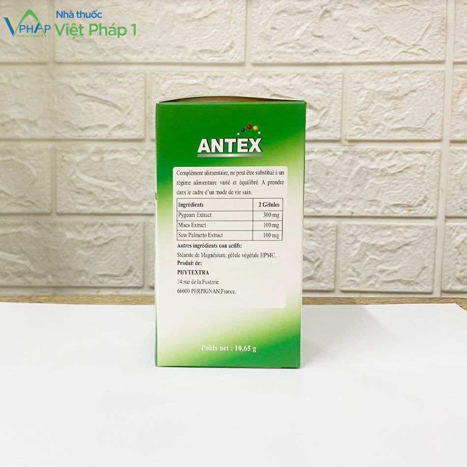 Thành phần của sản phẩm ANTEX