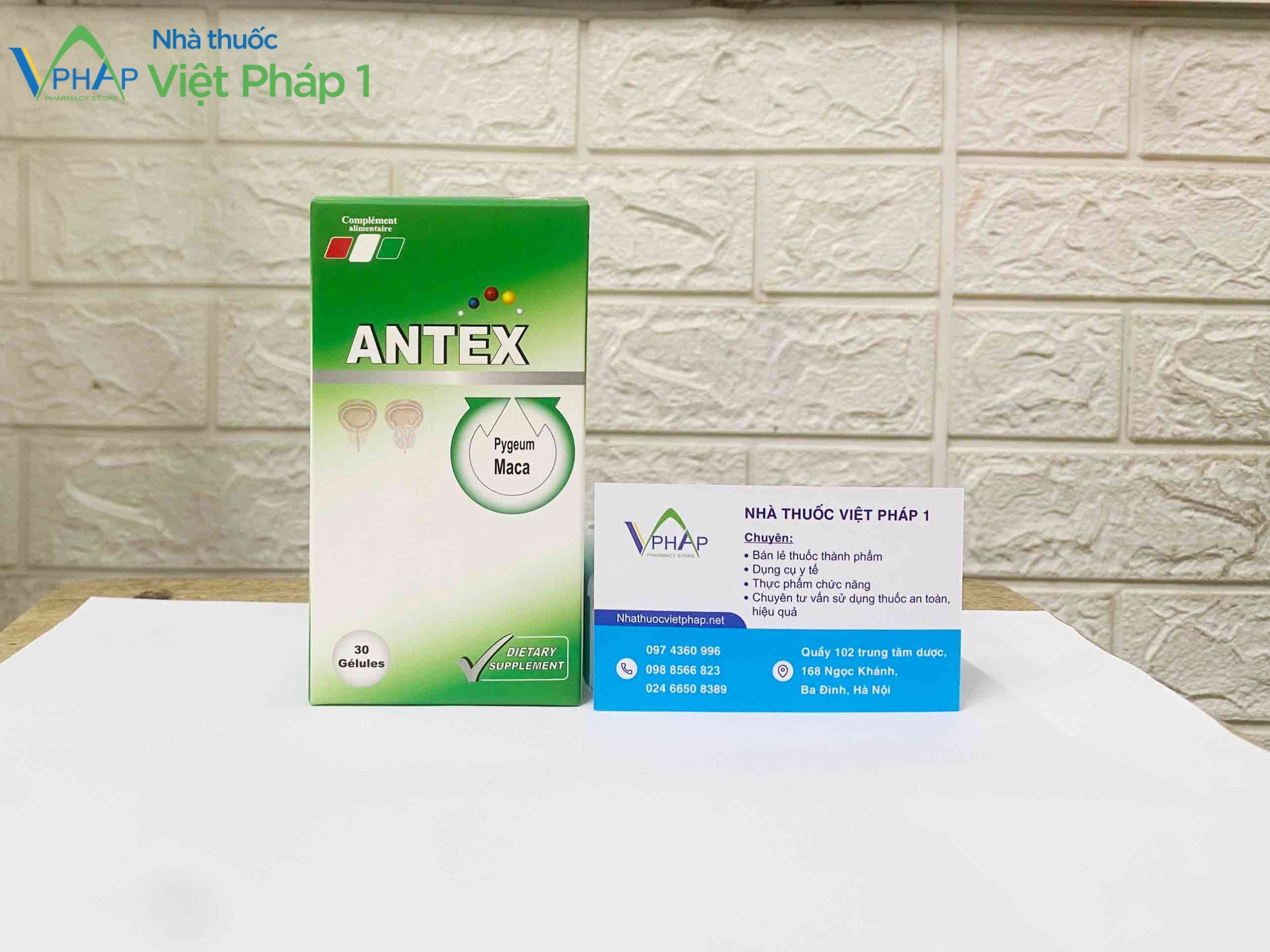 Thực phẩm bảo vệ sức khỏe ANTEX được phân phối chính hãng tại Nhà Thuốc Việt Pháp 1