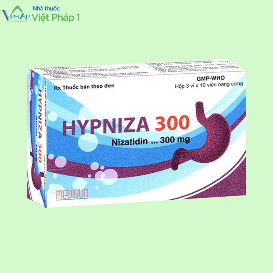 Mặt trước hộp thuốc Hypniza 300mg