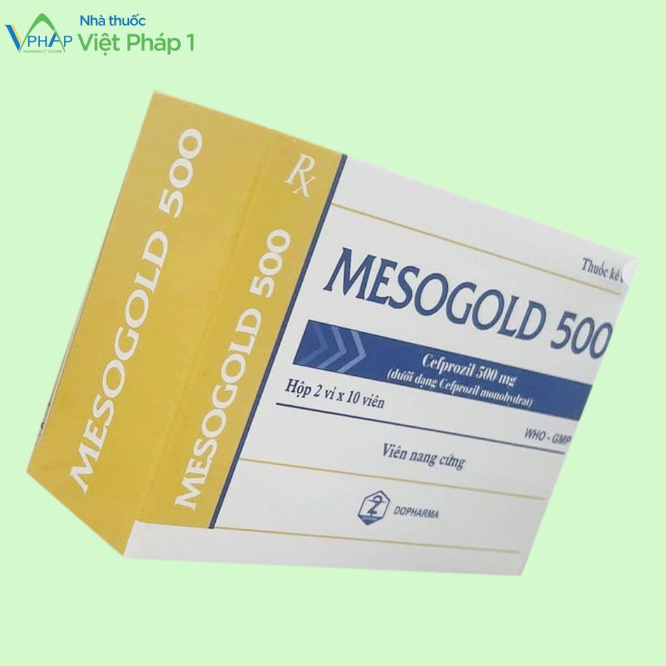 Mặt bên hộp Mesogold 500