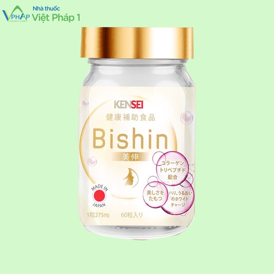 Hình ảnh hộp sản phẩm viên uống Collagen Bishin