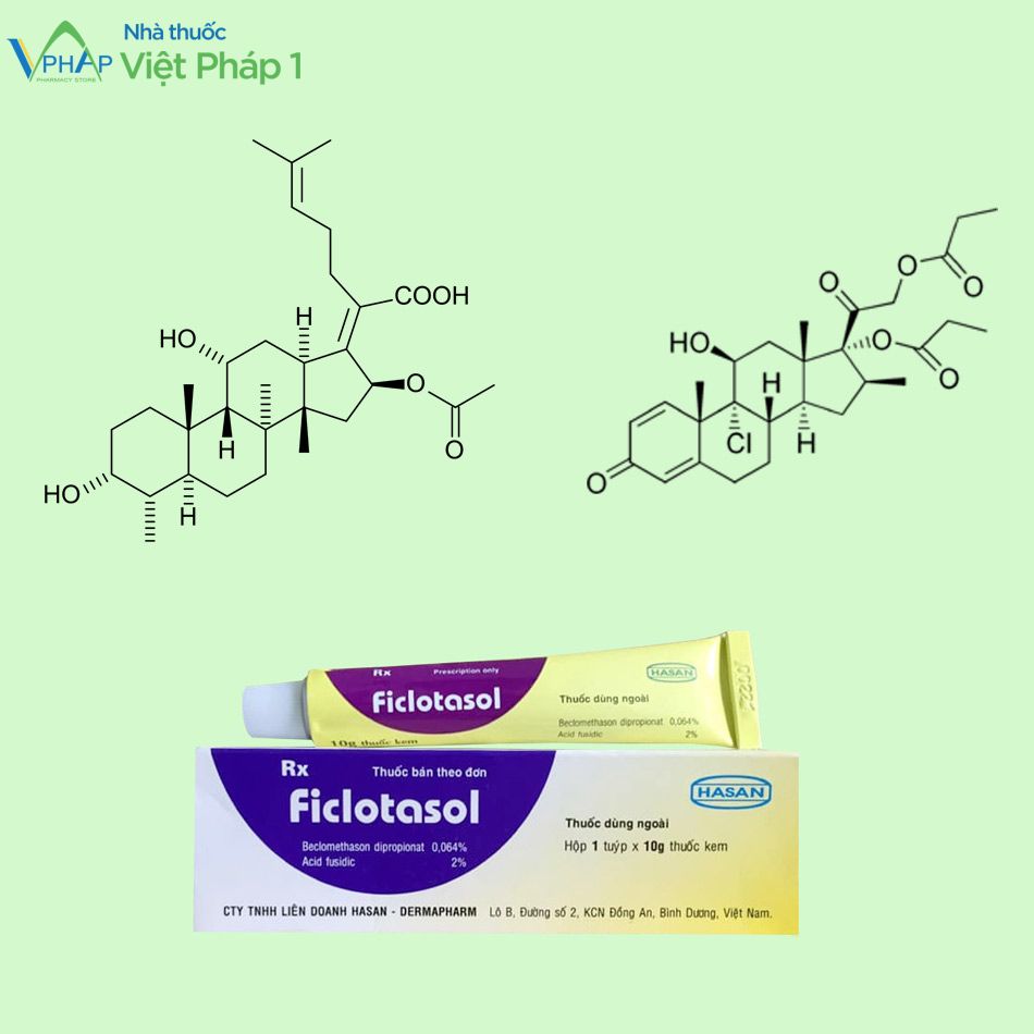 Thuốc chứa hai hoạt chất chính Beclomethason dipropionat và Acid fusidic.