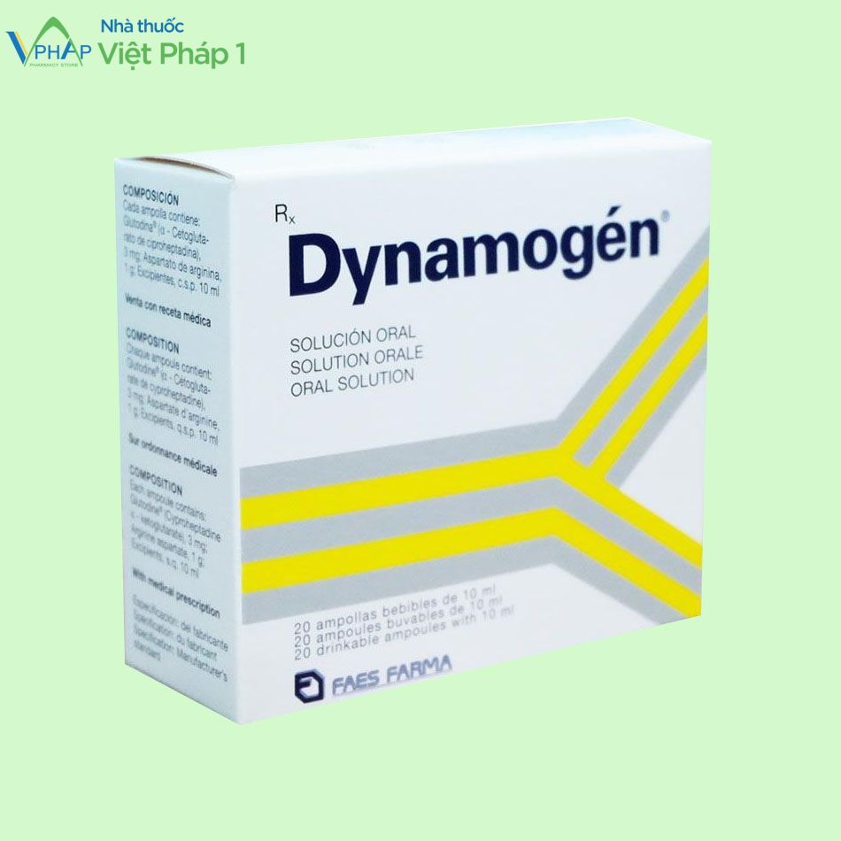 Hộp thuốc Dynamogen kích thích ăn ngon.