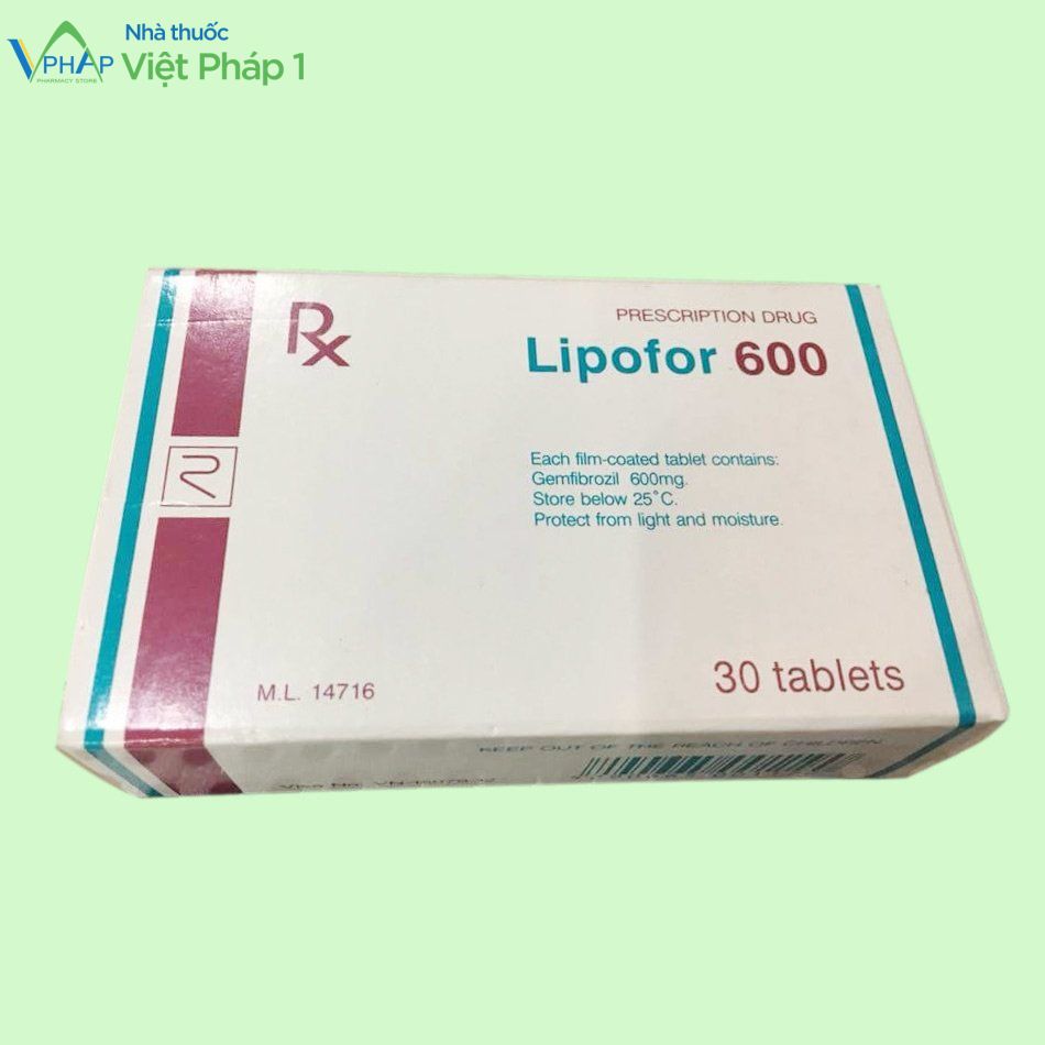 Hình ảnh hộp thuốc lipofor 600 mg