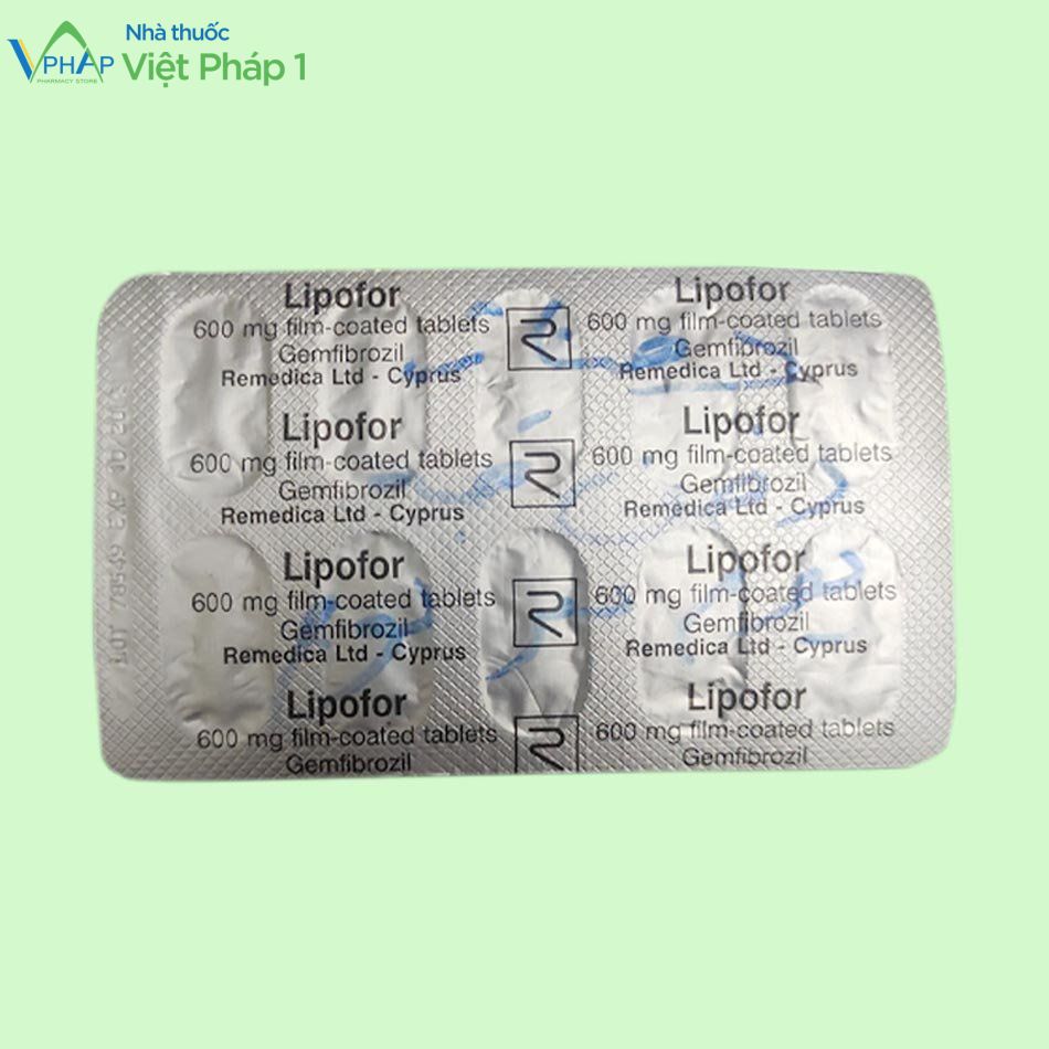 Hình ảnh vỉ thuốc lipofor 600 mg