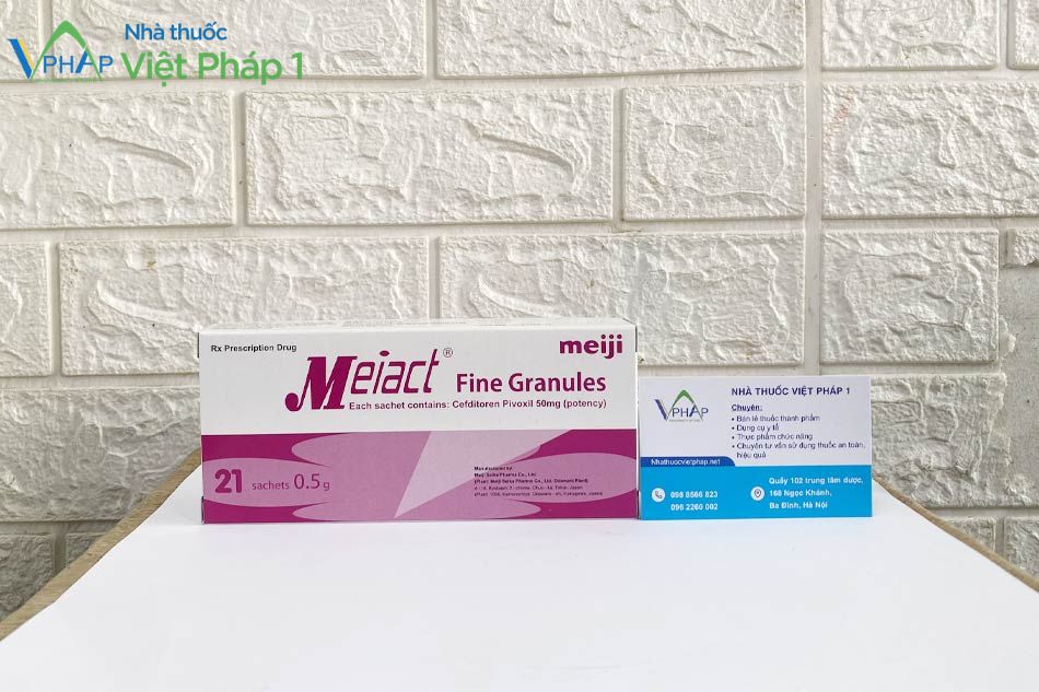 Hình ảnh thuốc Meiact Fine GRanules được chụp tại Nhà thuốc Việt Pháp 1