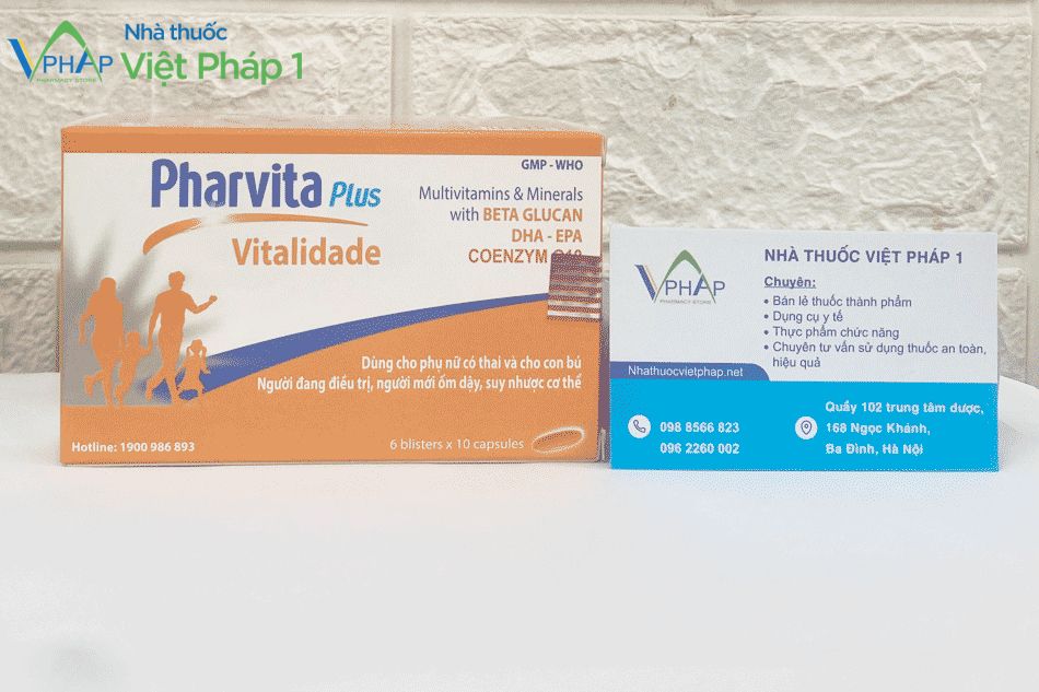 Sản phẩm Pharvita Plus được phân phối chính hãng tại Nhà Thuốc Việt Pháp 1