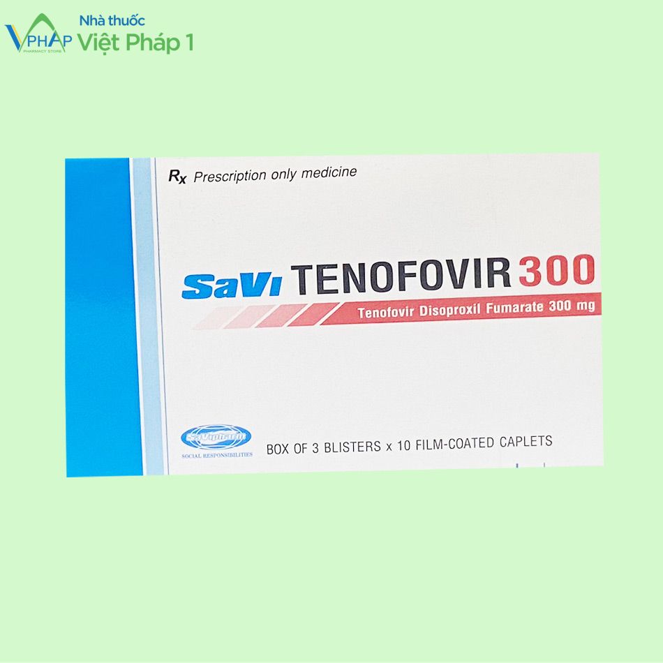 Hình ảnh hộp thuốc Savi tenofovir 300 mg