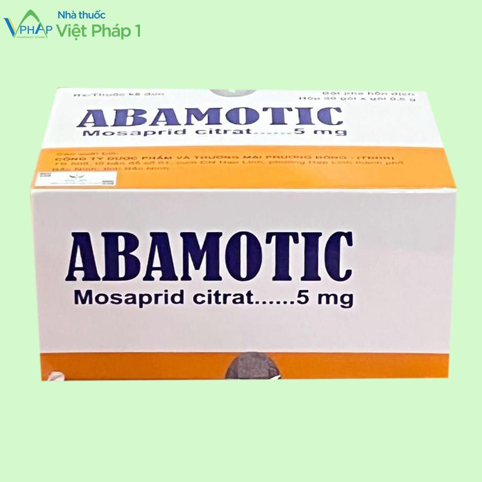 Hình ảnh: Nắp hộp của hộp thuốc Abamotic