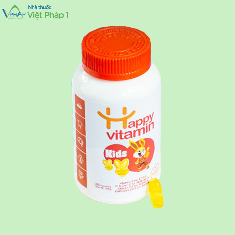 Hộp sản phẩm kẹo dẻo Happy Vitamin Kids