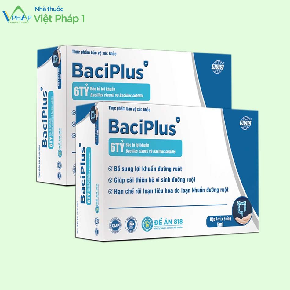 BaciPlus hỗ trợ giảm các triệu chứng rối loạn tiêu hoá