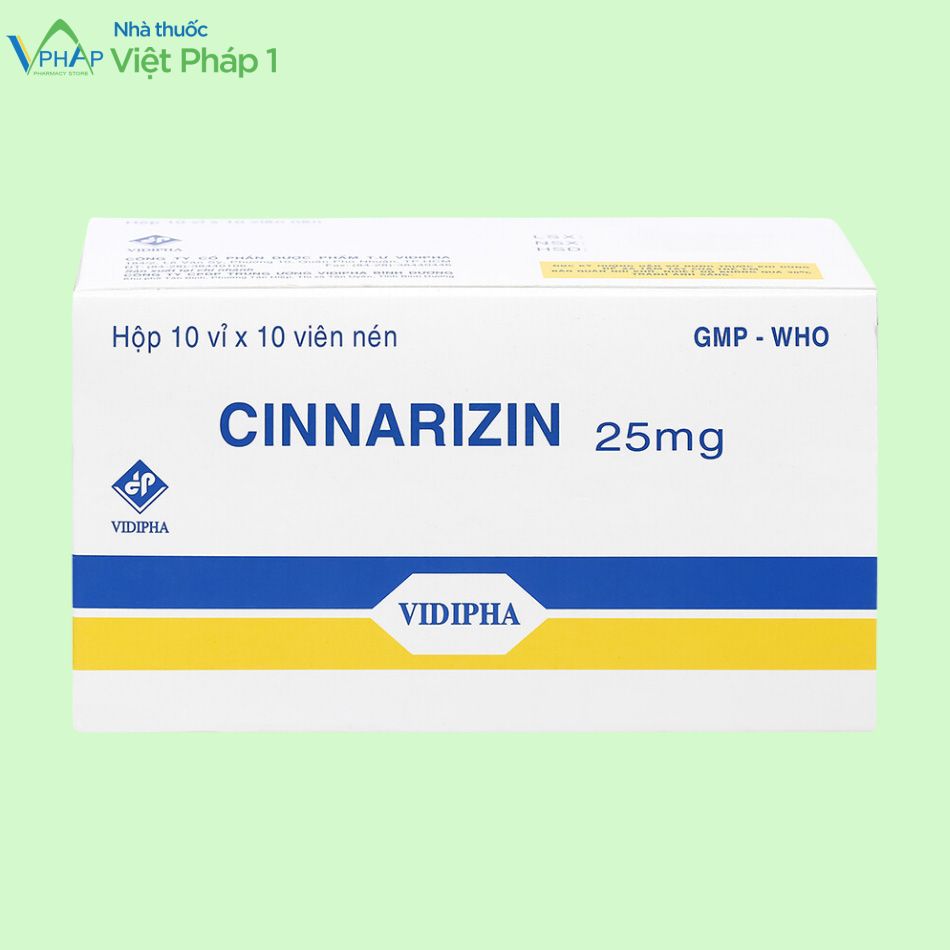 Hộp thuốc Cinnarizin 25mg