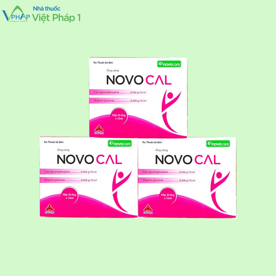 Hình ảnh các hộp thuốc Novocal