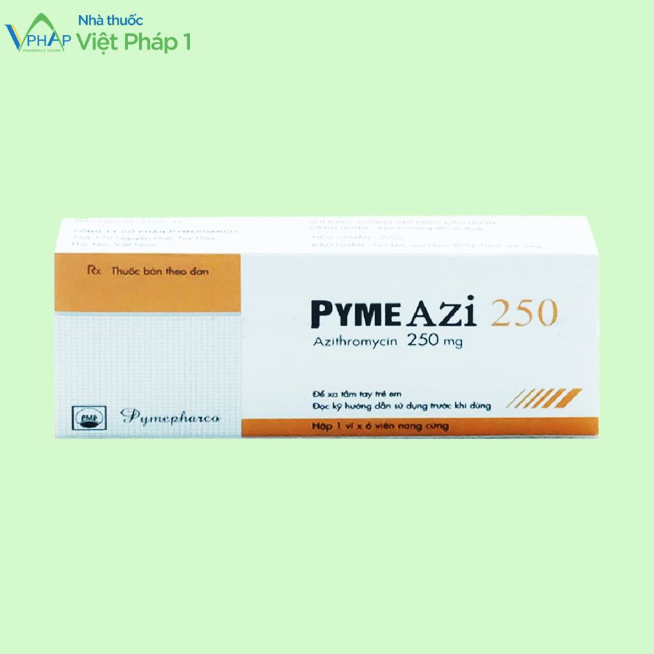 Hình ảnh hộp thuốc Pyme Azi 250