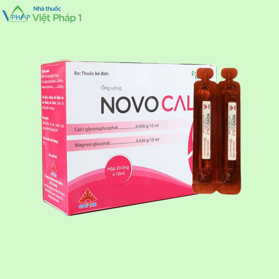 Hình ảnh hộp thuốc và ống thuốc Novocal