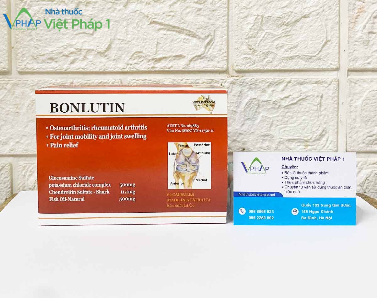 Hình ảnh thuốc Bonlutin và card nhà thuốc Việt Pháp 1