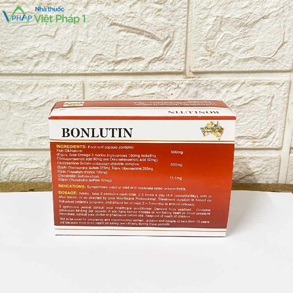 Hình ảnh mặt sau thuốc Bonlutin tại nhà thuốc Việt Pháp 1