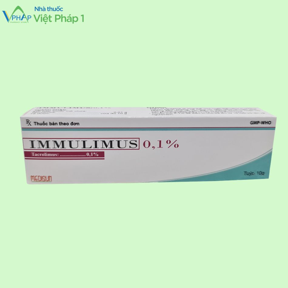 Hình ảnh: Hộp thuốc mỡ Immulimus 0.1%