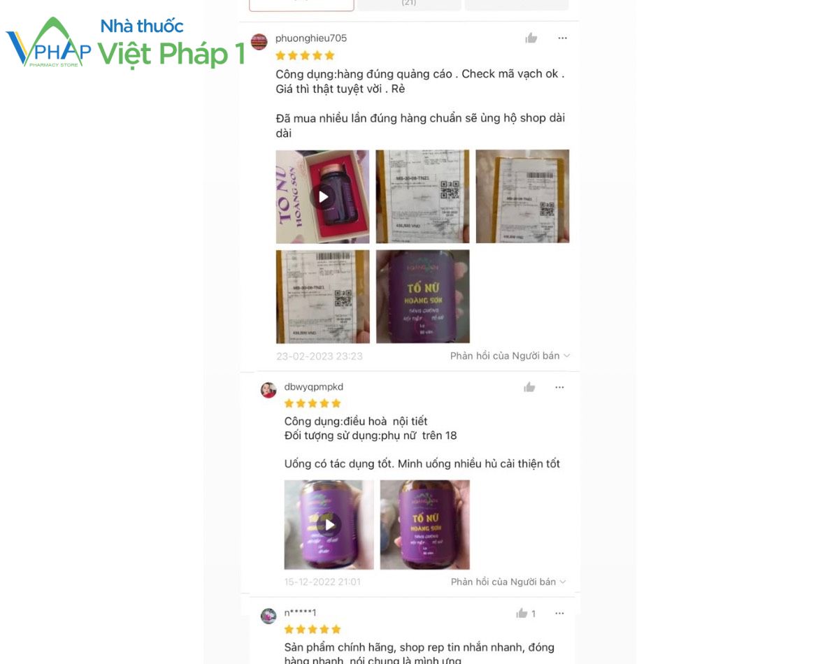 Review của khách hàng về sản phẩm Tố Nữ Hoàng Sơn