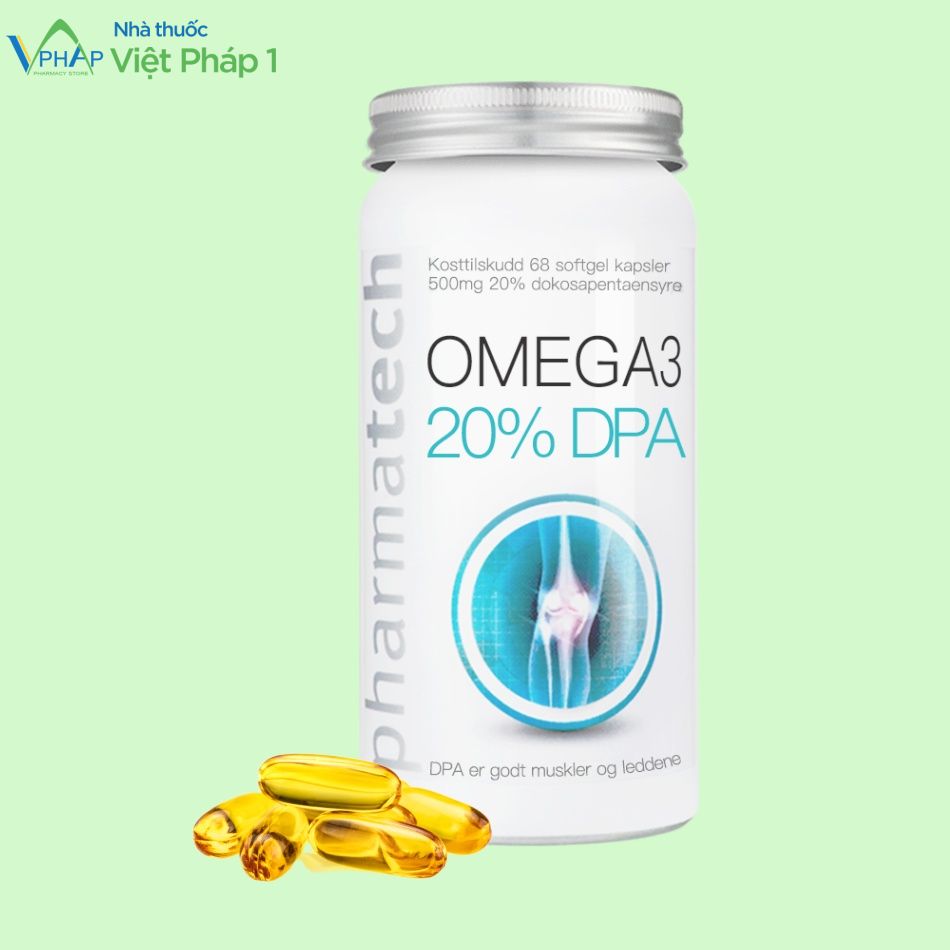 hình ảnh lọ và viên Omega 3 20% DPA