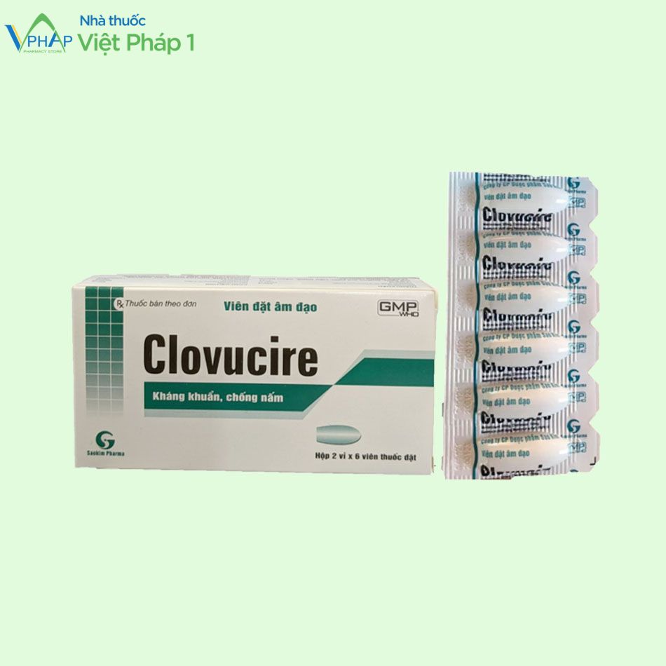Hình ảnh hộp và vỉ thuốc Clovucire