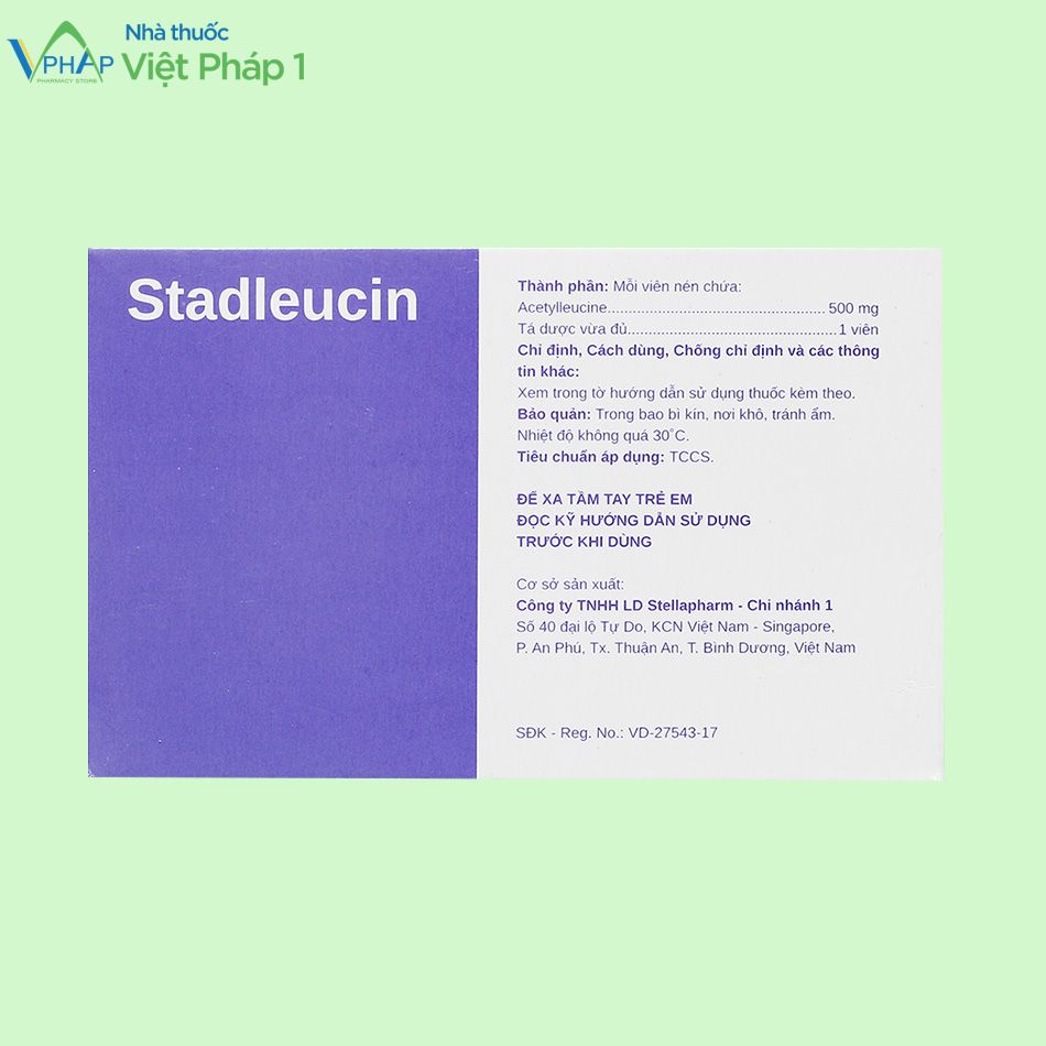 Cách dùng và liều dùng của thuốc Stadleucin