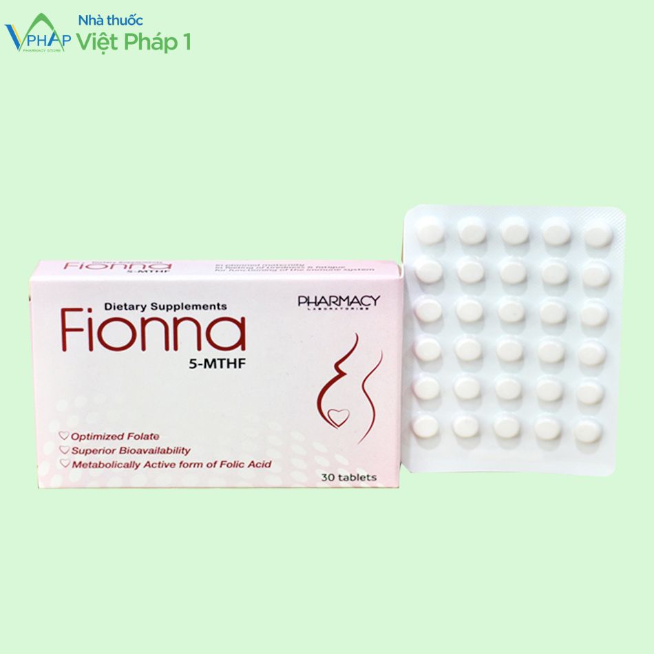 Hộp và Vỉ viên uống Fionna được phân phối chính hãng tại nhà thuốc Việt Pháp 1