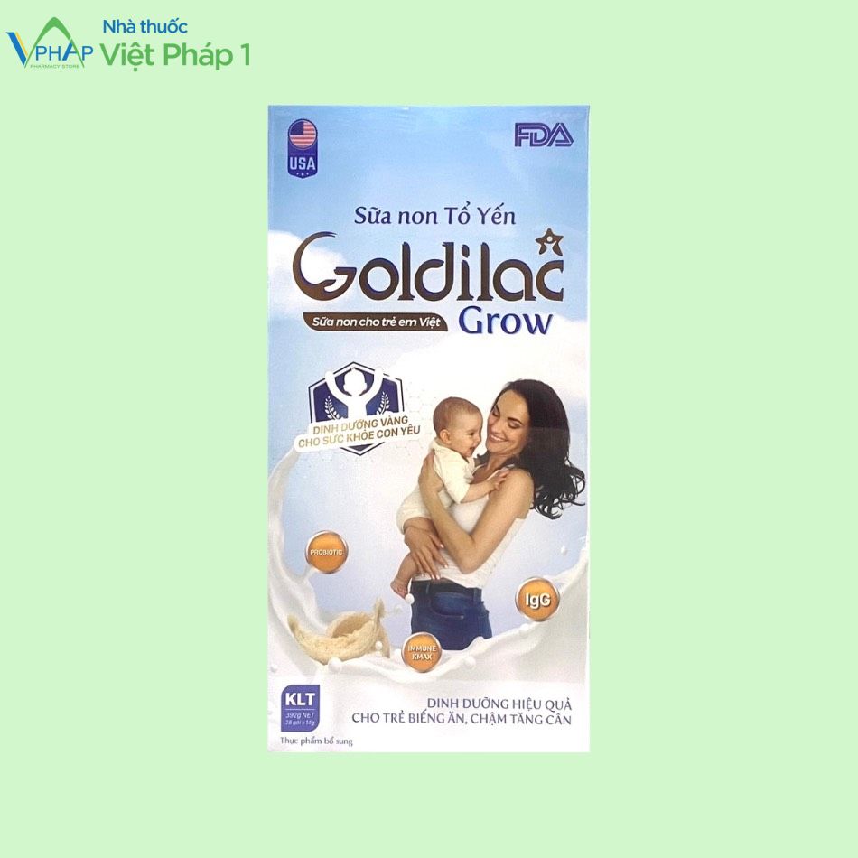 Hình ảnh của hộp Sữa non tổ yến Goldilac Grow