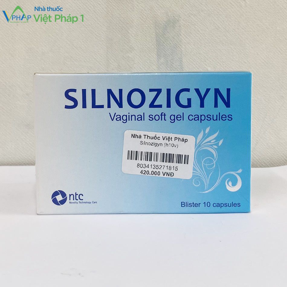 Hộp của thuốc Silnozigyn được chụp tại Nhà Thuốc Việt Pháp 1