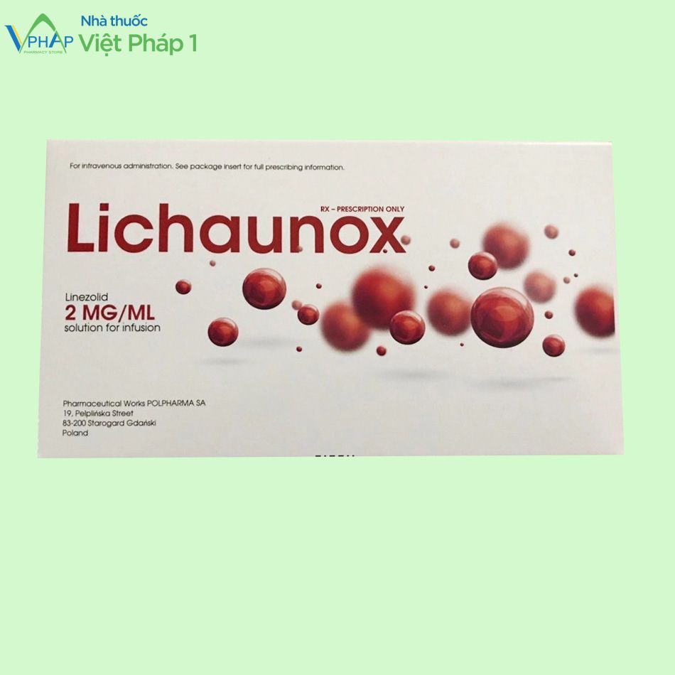 Hình ảnh: Hộp ngoài của thuốc kháng sinh Lichaunox 2mg/ ml