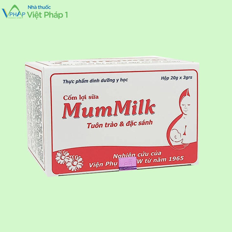 Hình ảnh: Bao bì ngoài của Cốm lợi sữa Mummilk