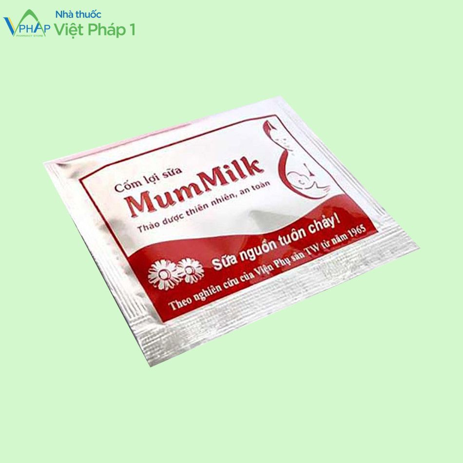Hình ảnh: Gói bên trong của sản phẩm Cốm lợi sữa Mummilk
