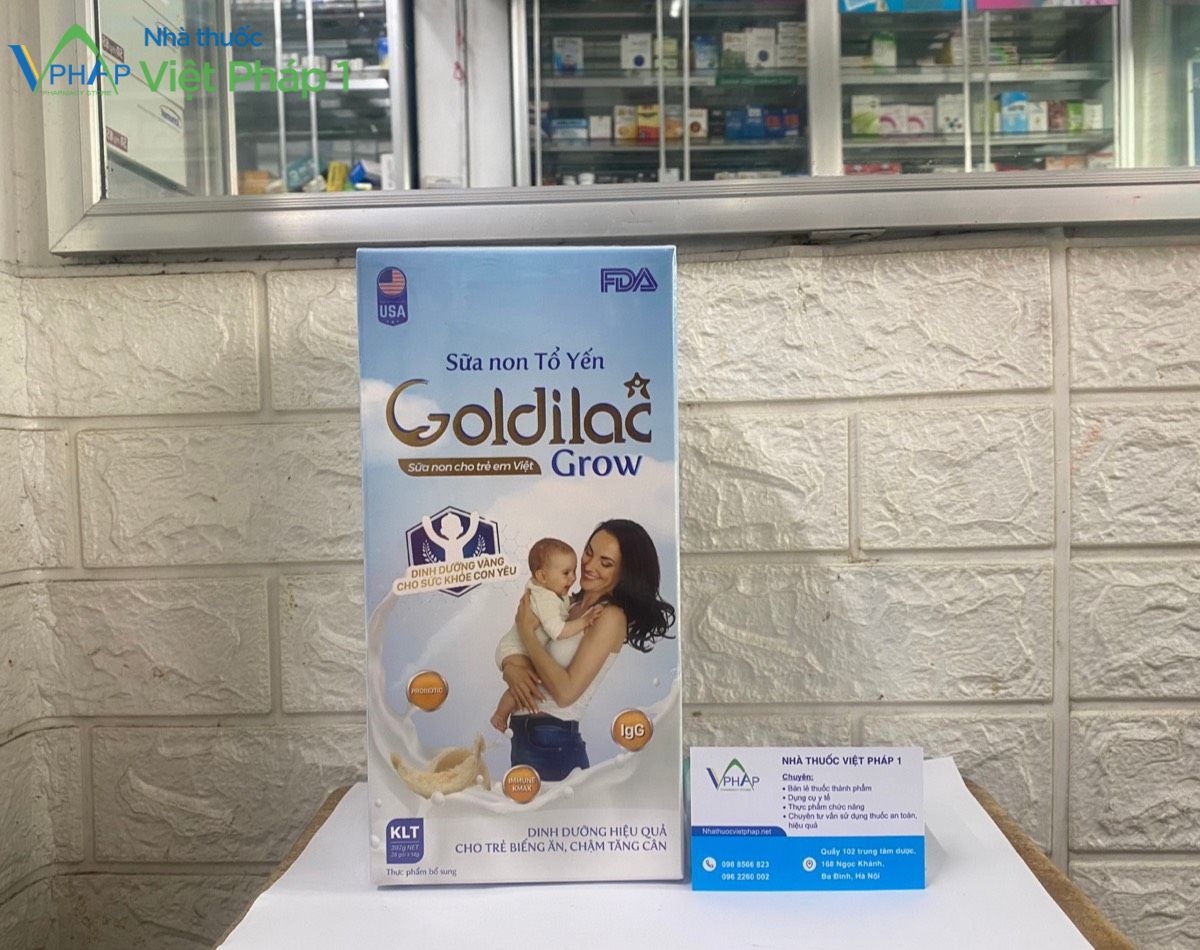 Sữa non tổ yến Goldilac Grow được phân phối chính hãng tại Nhà Thuốc Việt Pháp 1