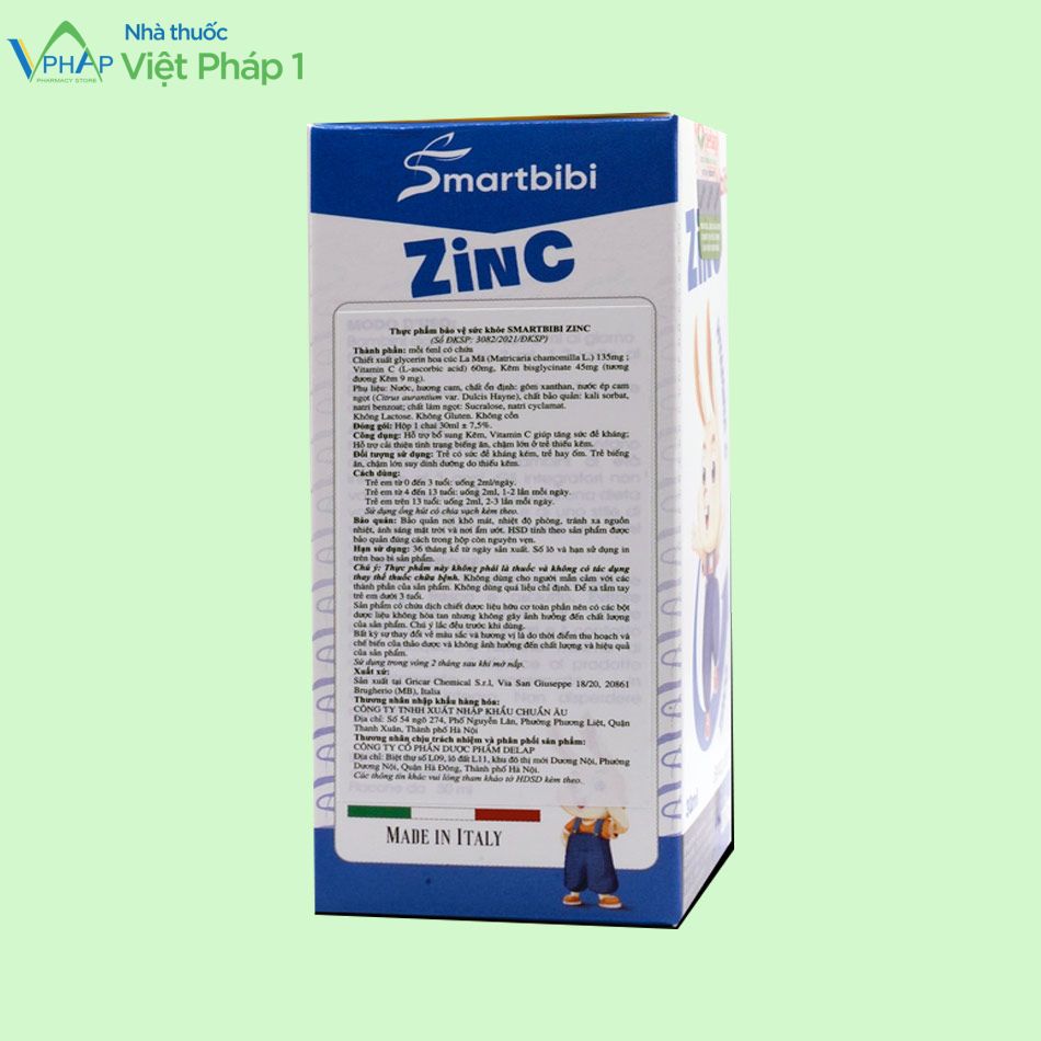 Hình ảnh: Hướng dẫn sử dụng của Smartbibi zinc