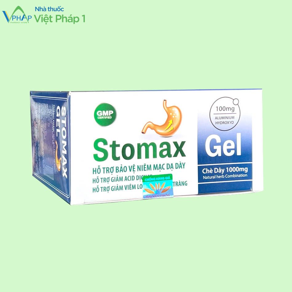 Gel dạ dày Stomax được bán tại Nhà thuốc Việt Pháp 1.