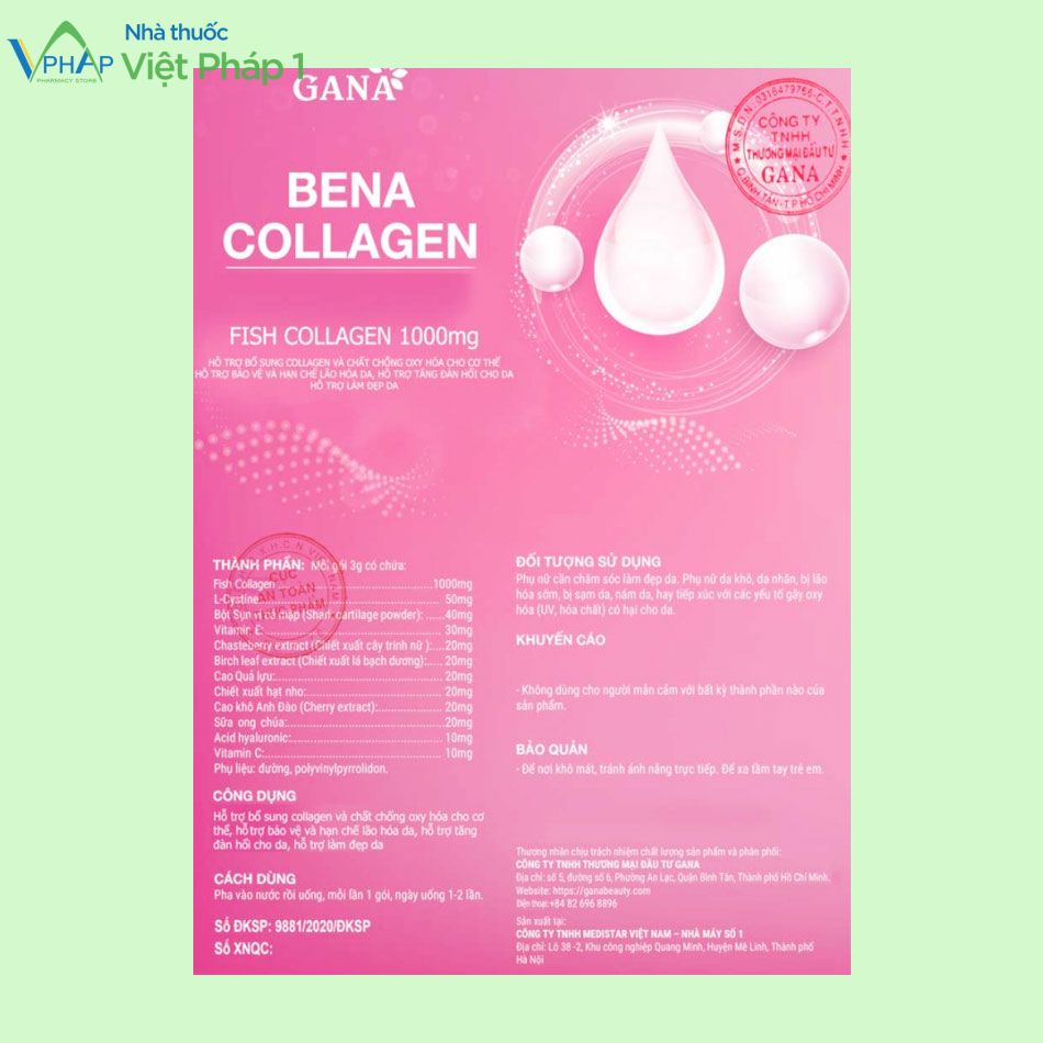 Thông tin sản phẩm Bena Collagen