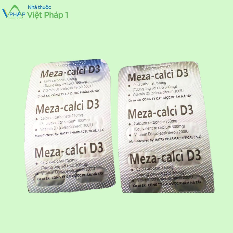 Vỉ thuốc Meza-Calci D3
