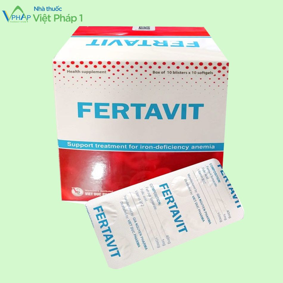 Hình ảnh: hộp ngoài và bao bì bên trong của sản phẩm Fertavit