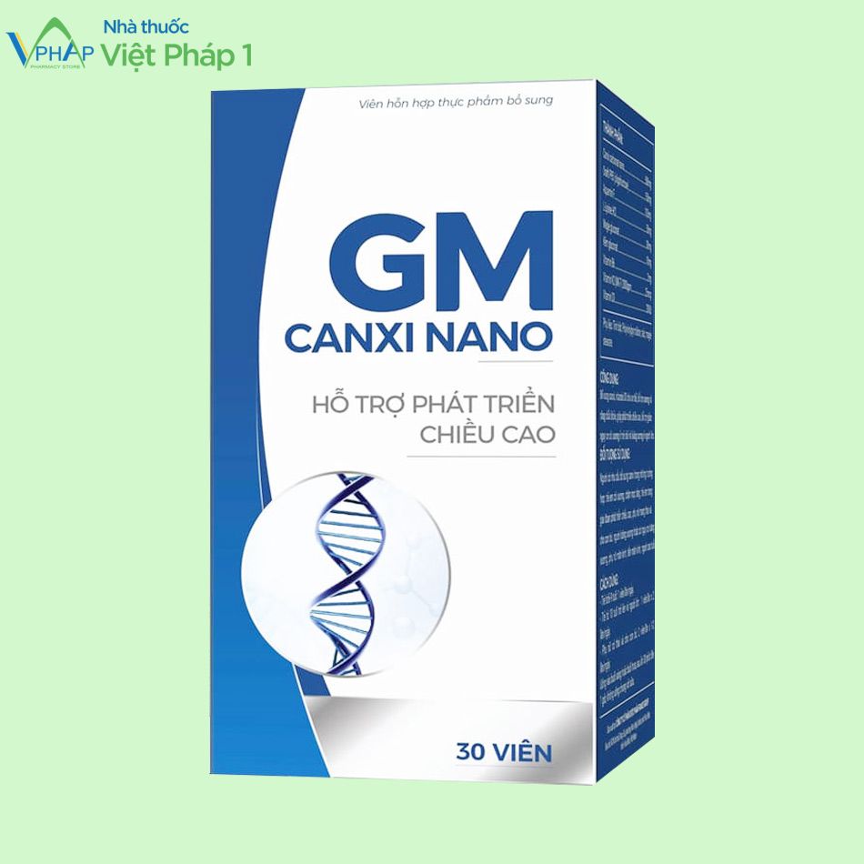 Hộp 30 viên sản phẩm GM Canxi Nano