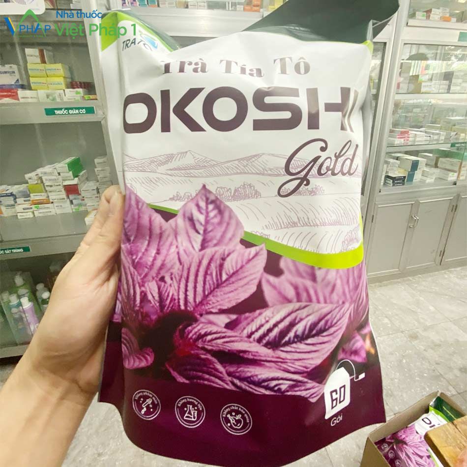 Trà tía tô Okoshi Gold được phân phối chính hãng tại Nhà Thuốc Việt Pháp 1
