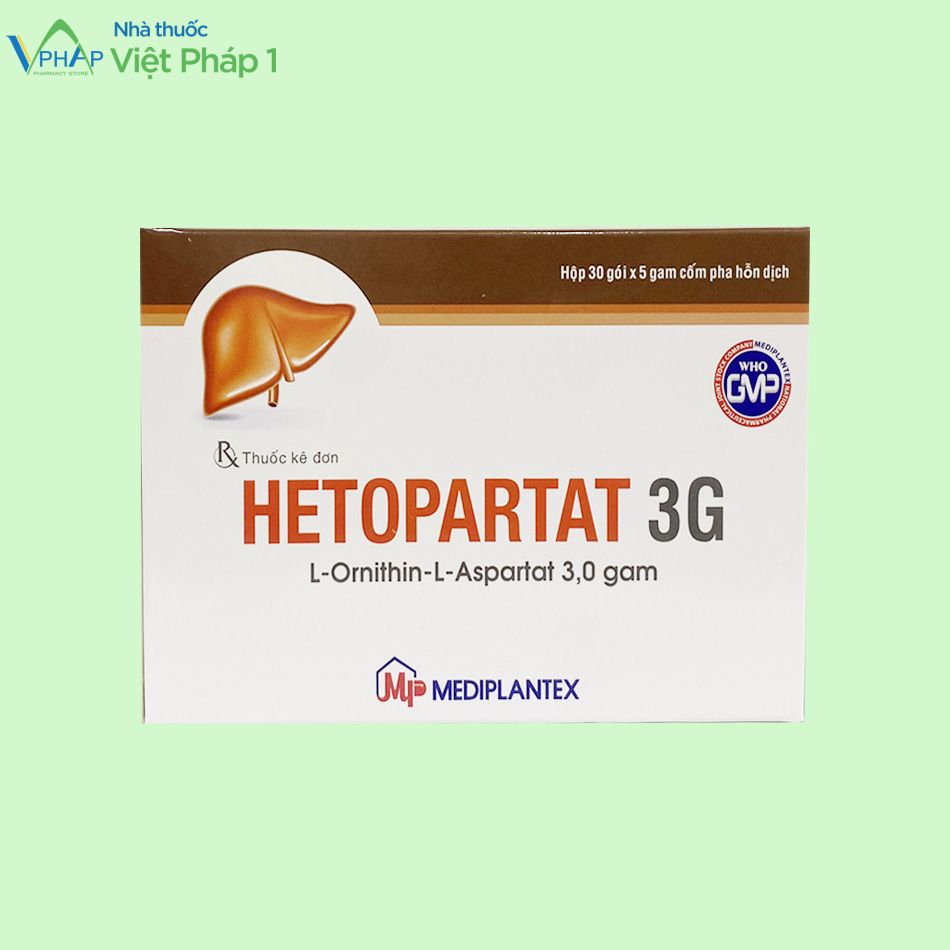 Hình ảnh: Thuốc Hetopartat 3G được chụp tại Nhà Thuốc Việt Pháp 1