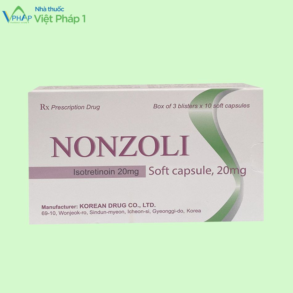 Hình ảnh hộp thuốc Nonzoli 20mg