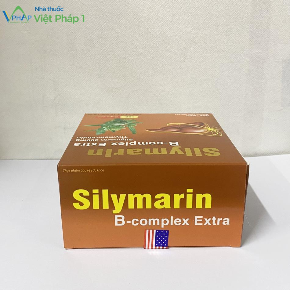 Hình ảnh: Mặt trên của sản phẩm Silymarin B-complex Extra được chụp tại Nhà Thuốc Việt Pháp 1
