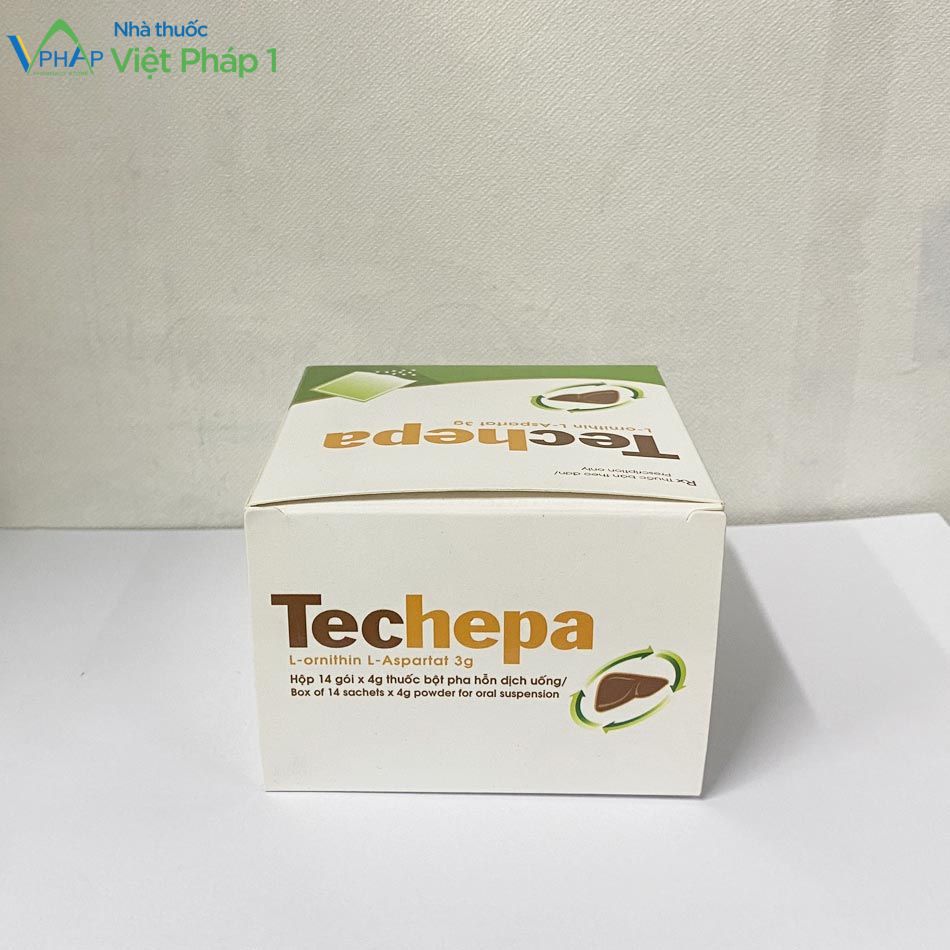 Hình ảnh: Mặt trên của thuốc Techepa chụp tại Nhà Thuốc Việt Pháp 1