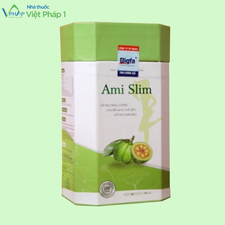 Hộp sản phẩm Thach giảm cân Ami Slim