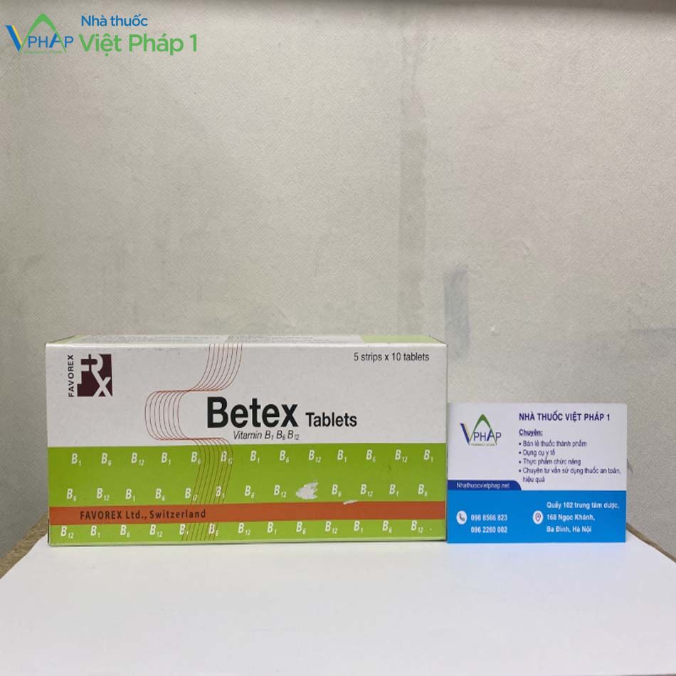 Betex có bán tại Nhà thuốc Việt Pháp 1.